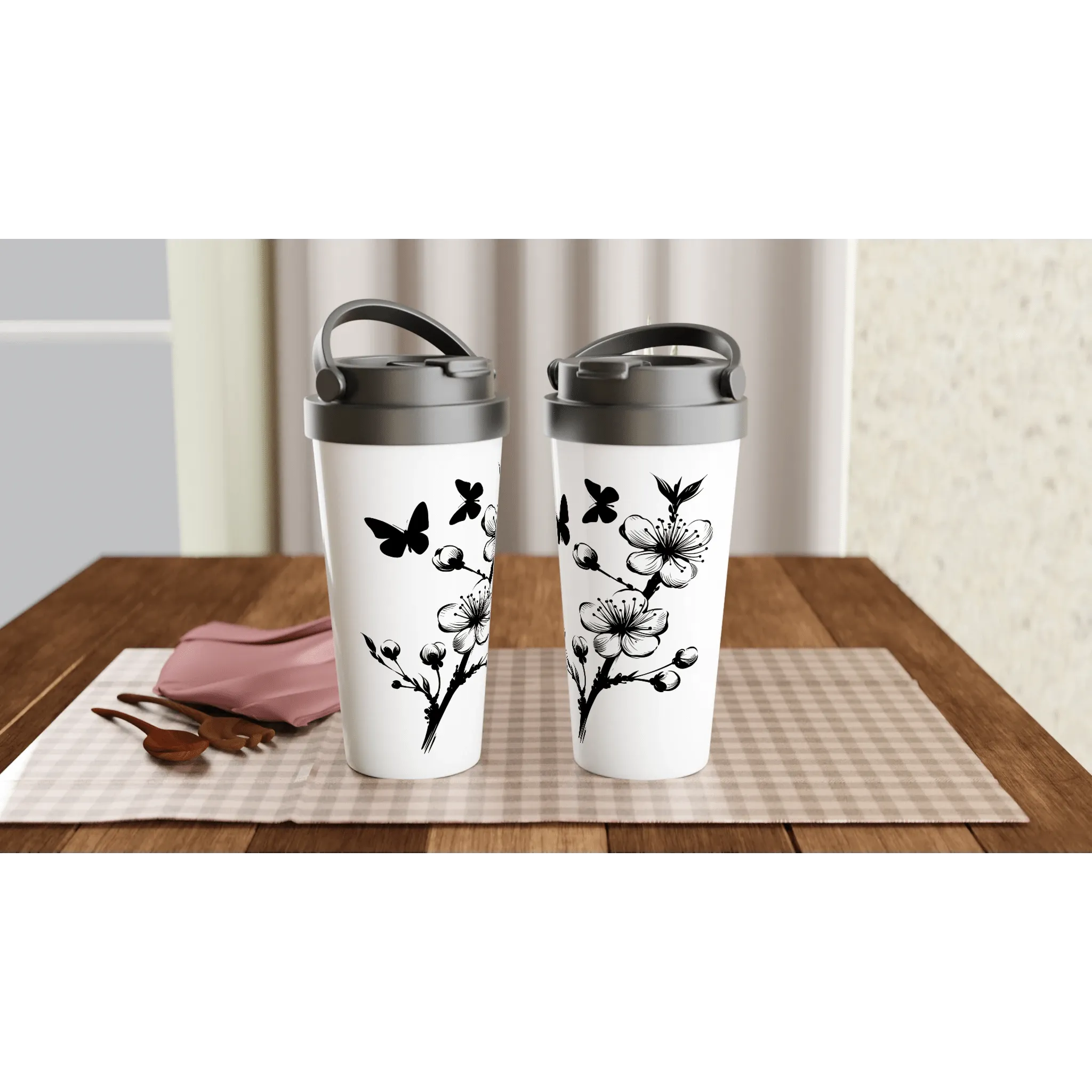 Classic Cherry Blossom Travel Tumbler | Classic Travel Mug