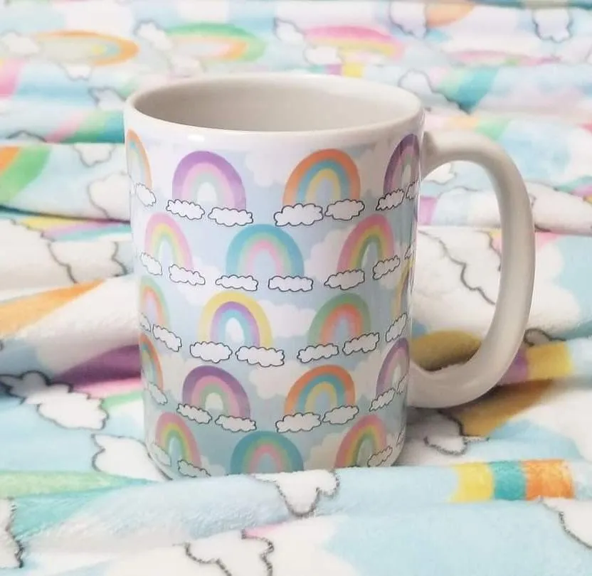 Colorful Rainbows Sky Pattern Mug