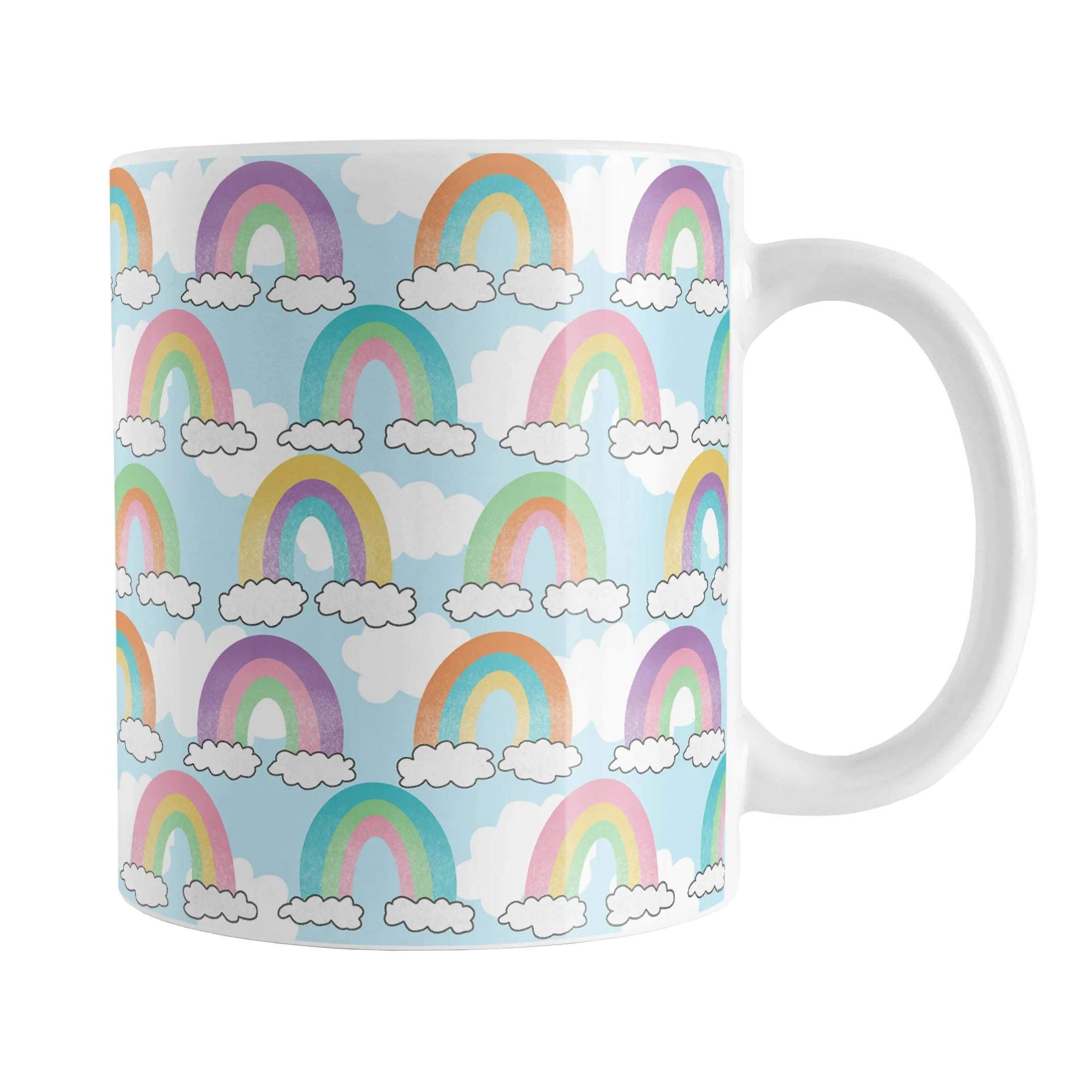 Colorful Rainbows Sky Pattern Mug