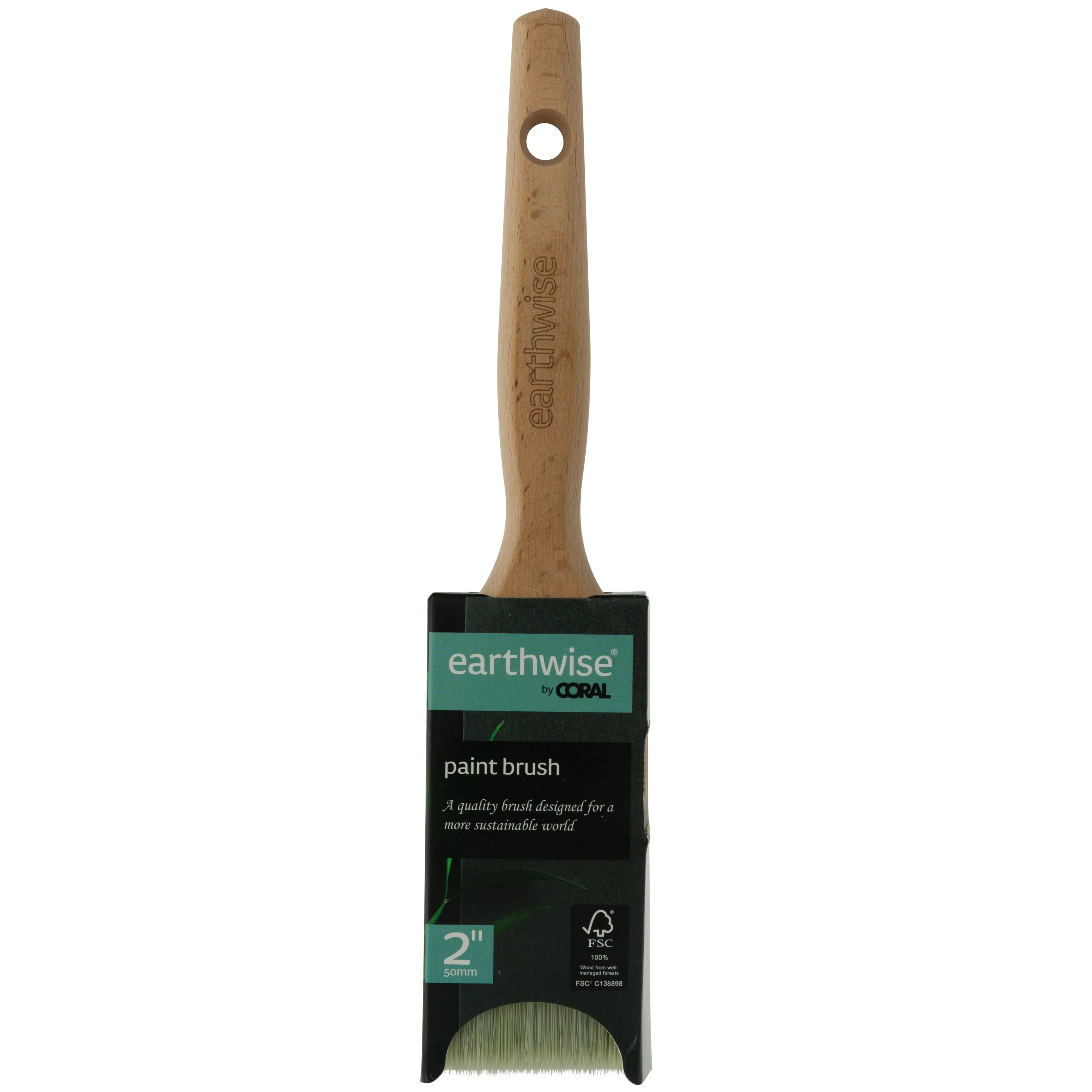 Coral Earthwise 2" Flat Paint Brush with Straight Cut