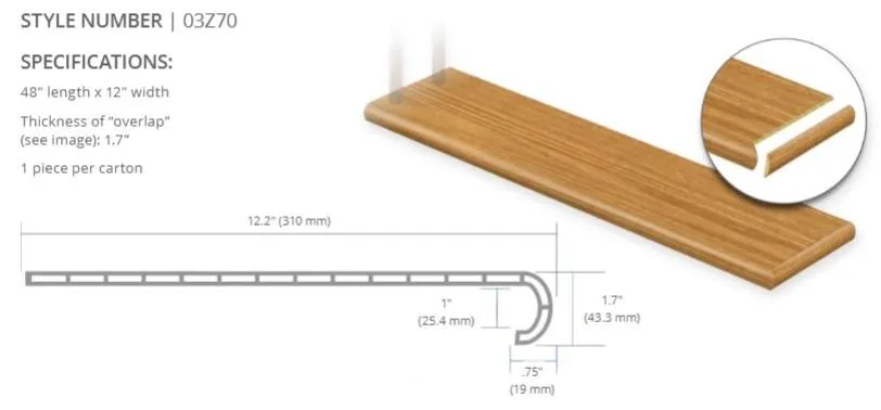 COREtec Plus HD, 4"  - Stair Treads