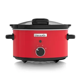 CrockPot CSC037 Red 3.5L Hinge Lid Slow Cooker (220 Volt)