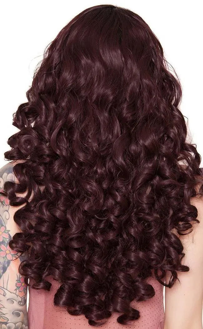 Curly Dark Roots Black Rose Lace Front Wig