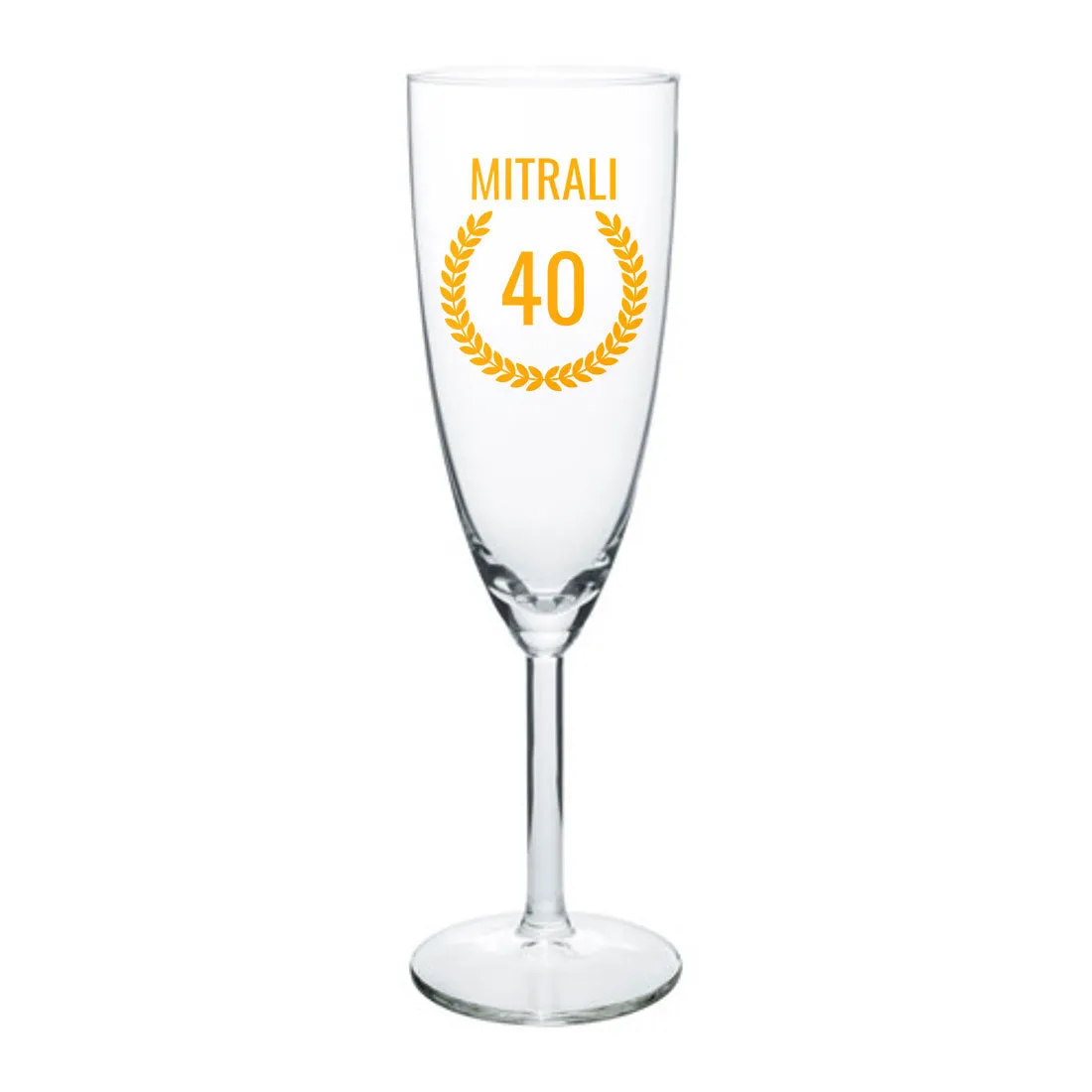 Custom Champagne Glass 40th Birthday Ideas For Women- Add Any Number