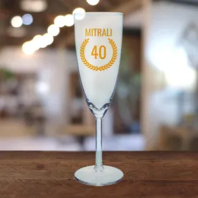 Custom Champagne Glass 40th Birthday Ideas For Women- Add Any Number