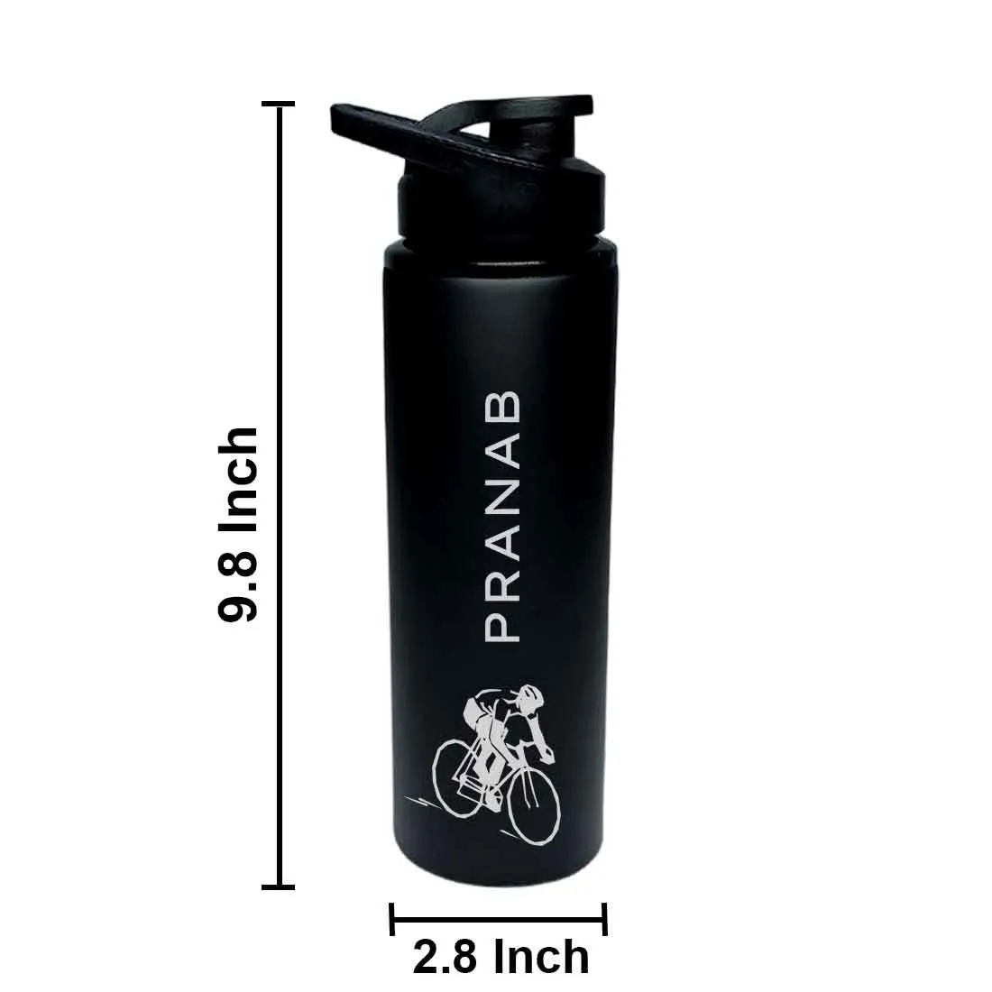 Custom Name Engraved Water Bottle for Fridge and Sports Use - Cycling