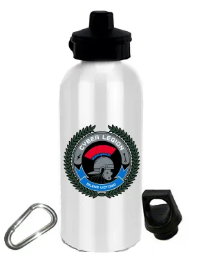 Cyber and Silent 20 oz Stainless Steel Water Bottle with Stem/Straw Top and Spare Lid with Carabiner.