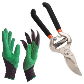 DeoDap Gardening Tools - Gardening Gloves and Flower Cutter/Scissor/Pruners