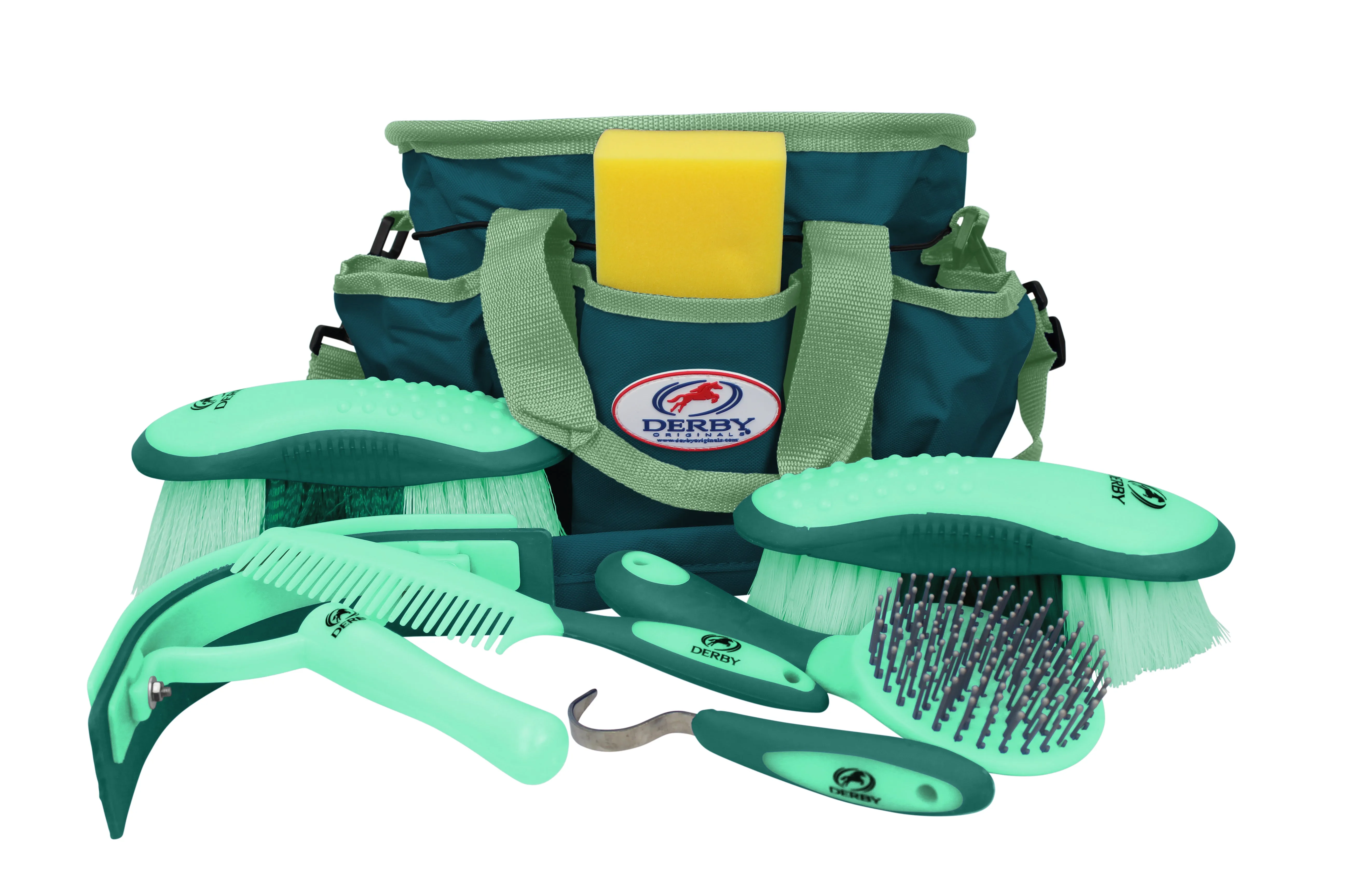 Derby Originals Premium Ringside 8 Item Horse Grooming Kits - Available in Eight Colors