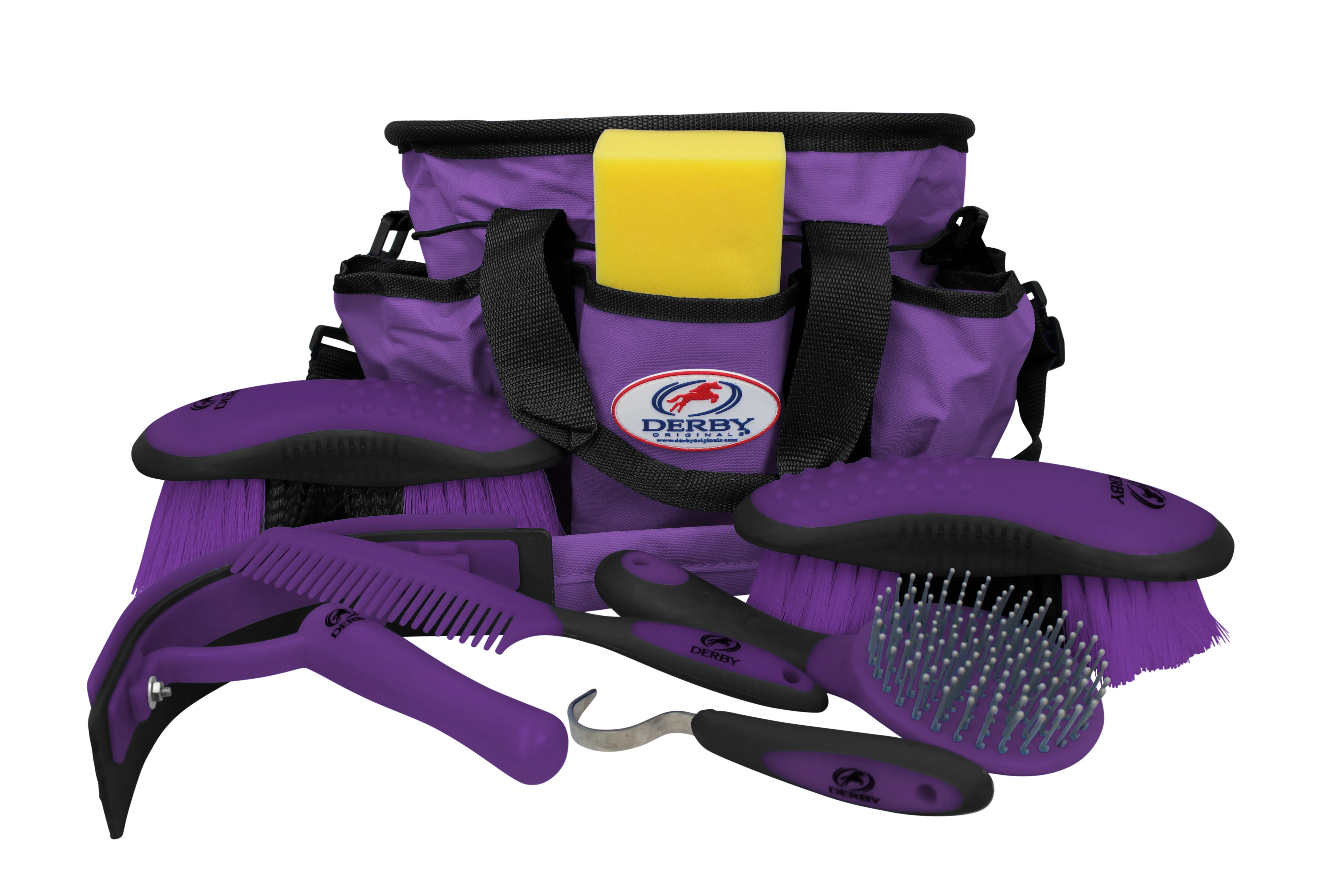 Derby Originals Premium Ringside 8 Item Horse Grooming Kits - Available in Eight Colors