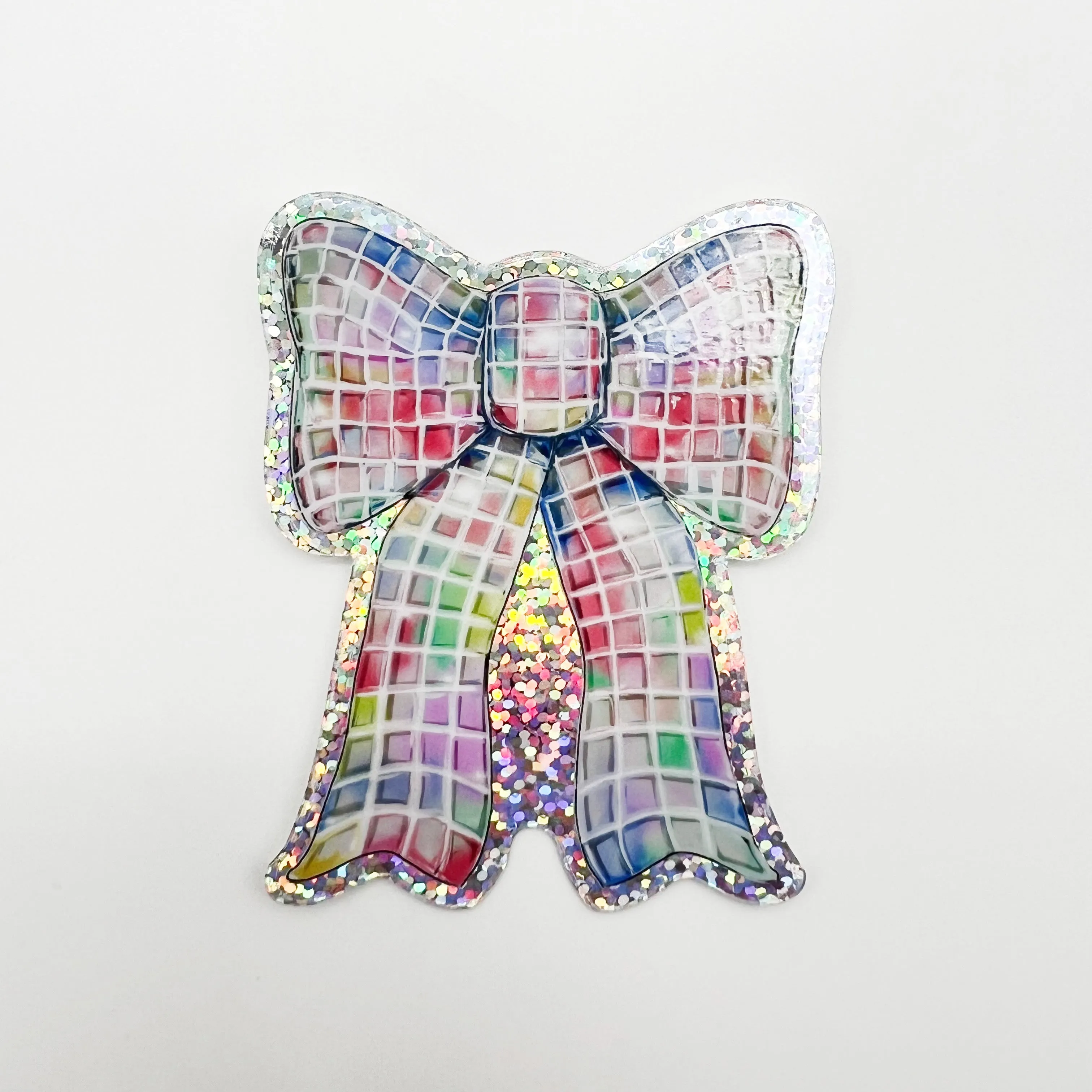 Disco Bow Holographic Sticker