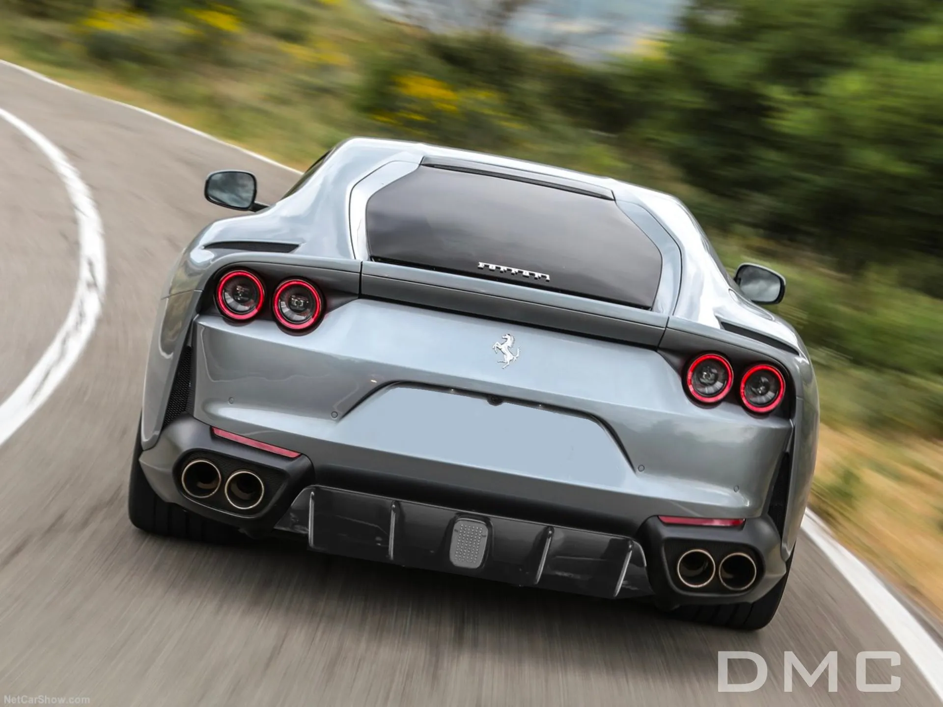 DMC Ferrari 812 Superfast SF GTS Rear Diffuser Forged Carbon Fiber with F1 LED Center Brake Light