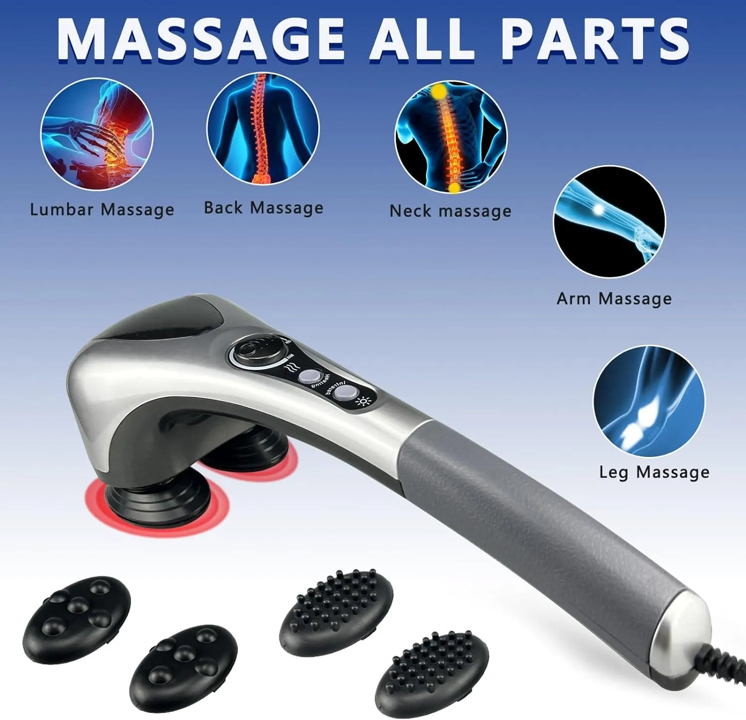 Double Hammerhead Heating Body Massager