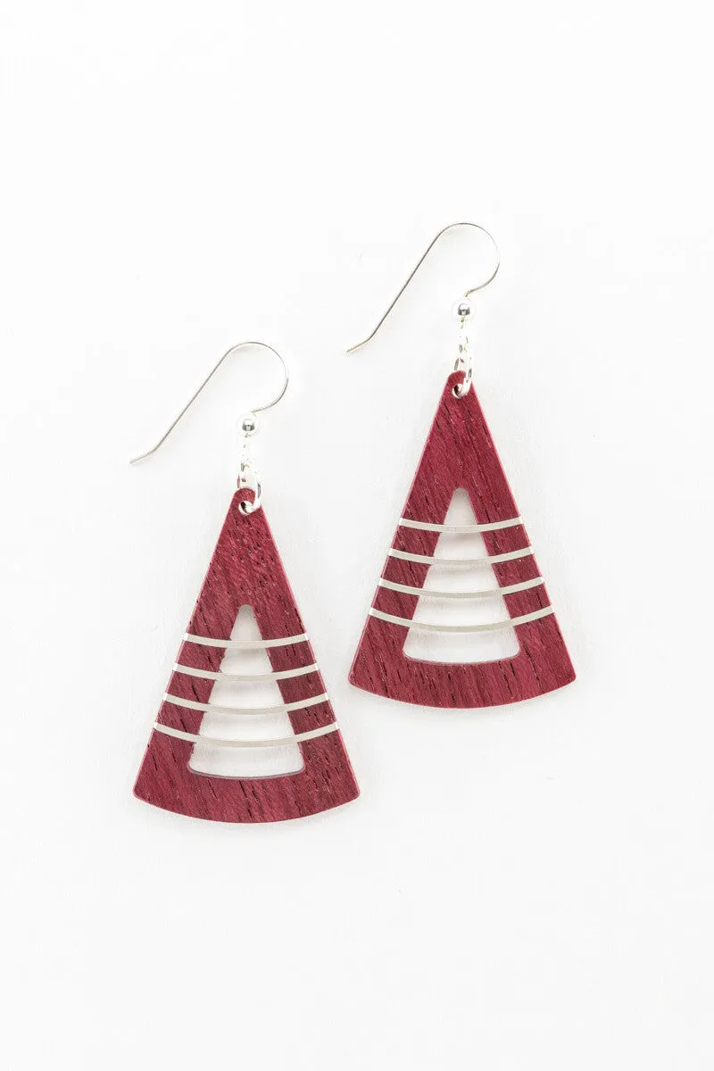 Earrings - Open Silver Fans