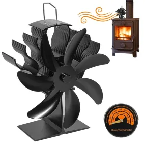 Efficient Heat Distribution with 7Blade Stove Fan  Perfect for Home Fireplace