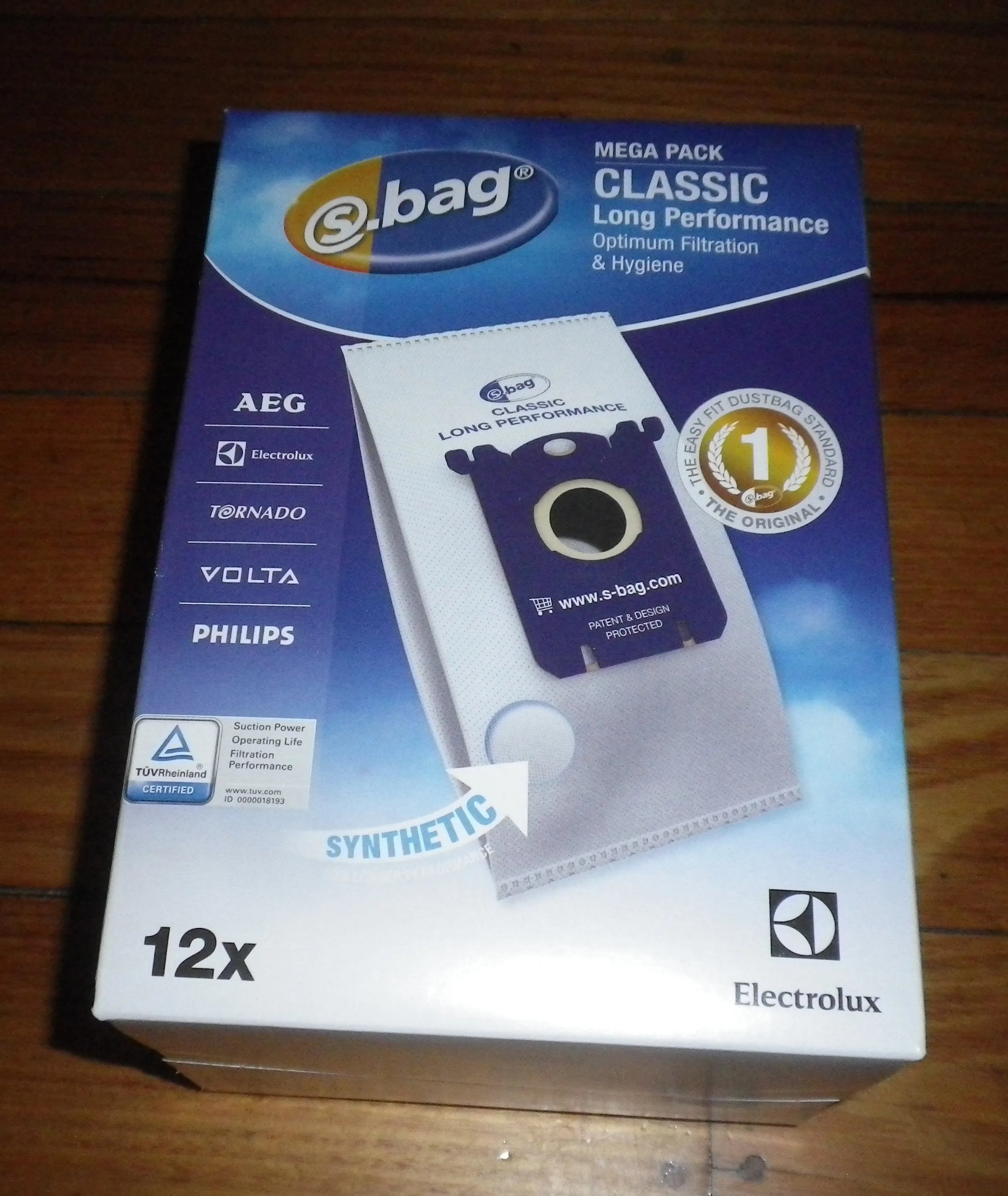 Electrolux Genuine Long Performance S-Bag Vacuum Bags (Pkt 12) - Part # E201M