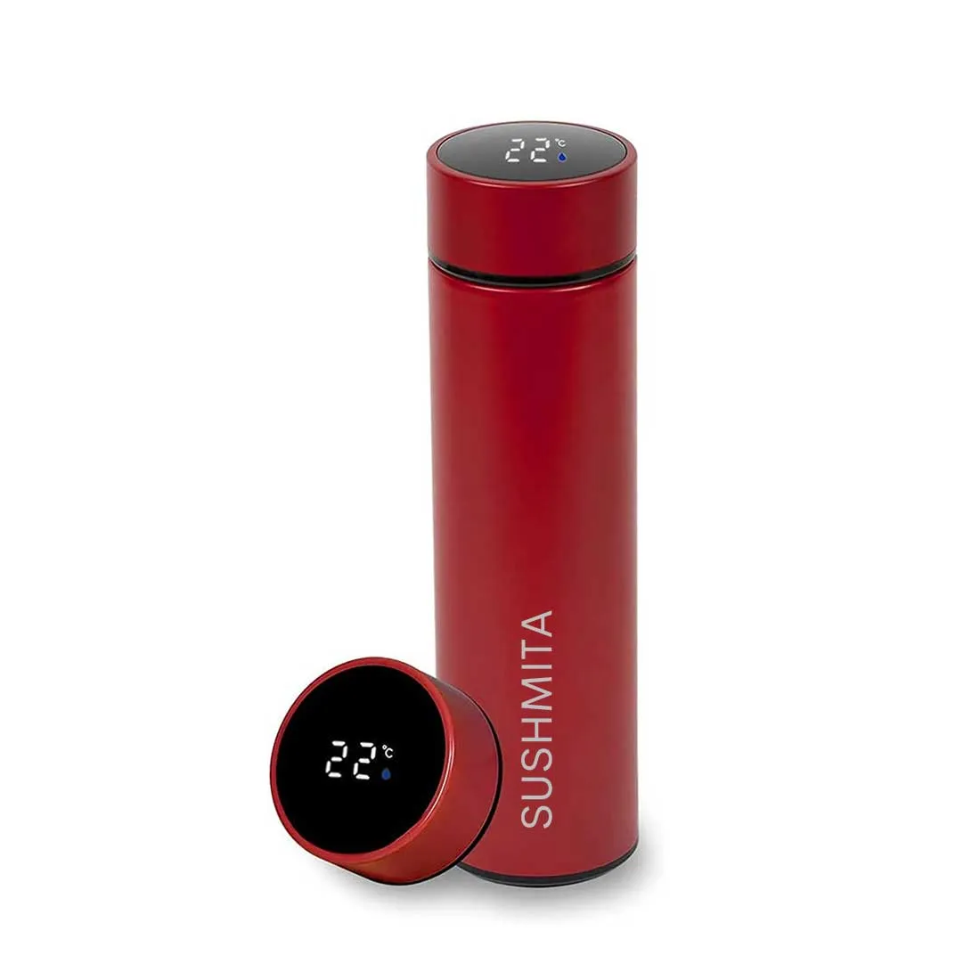 Engraved Customized Thermos Flask Stainless Steel With Temperature Display - Cup