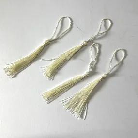 Fabric Fan Tassels x 4 pcs - Ivory