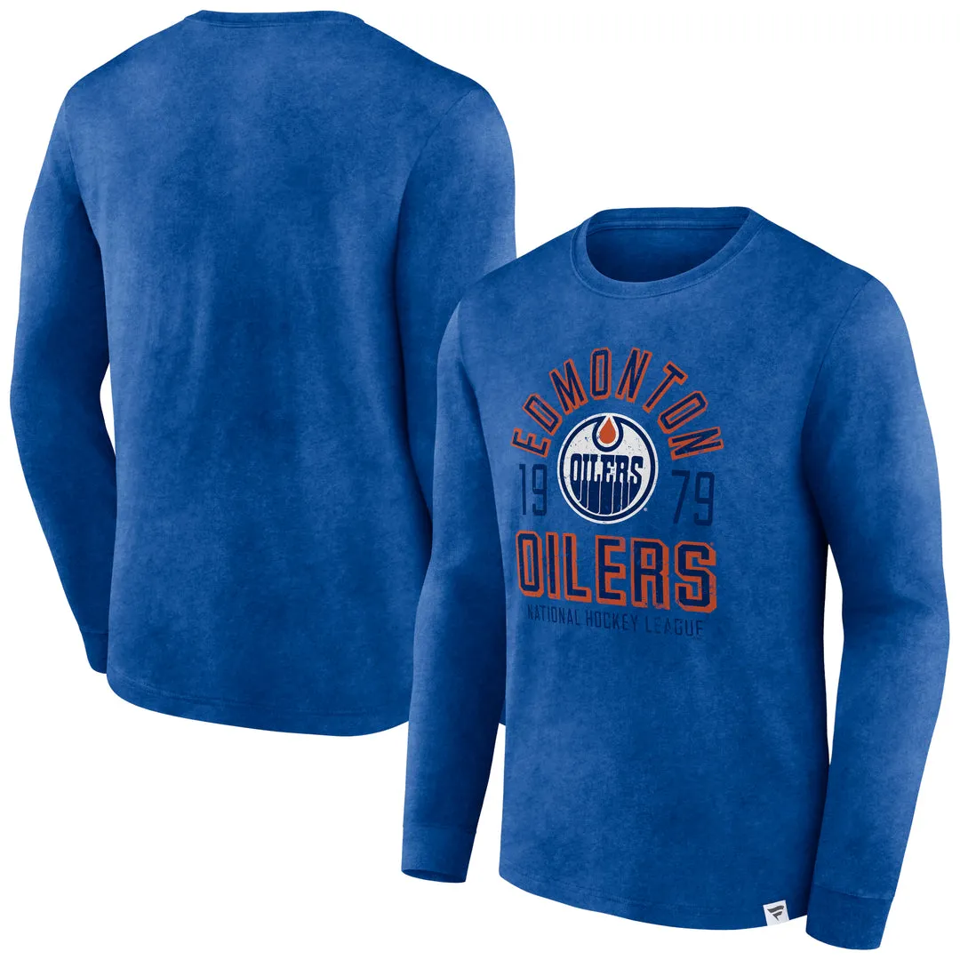 Fanatics Men's NHL Edmonton Oilers 2023 Snow Washed Long Sleeve Shirt