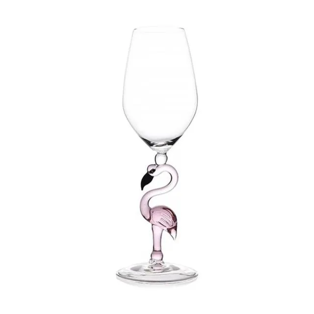 Flamingo Wine Glass