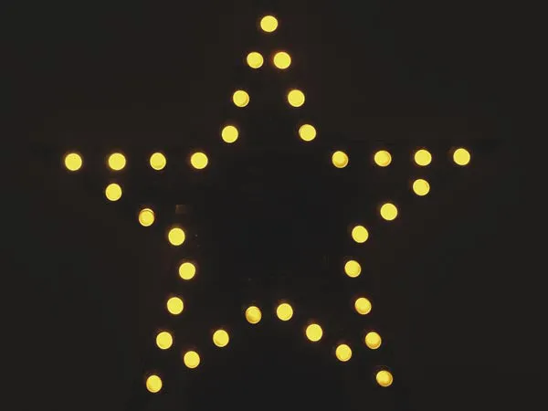 Flashing Yellow Led Star