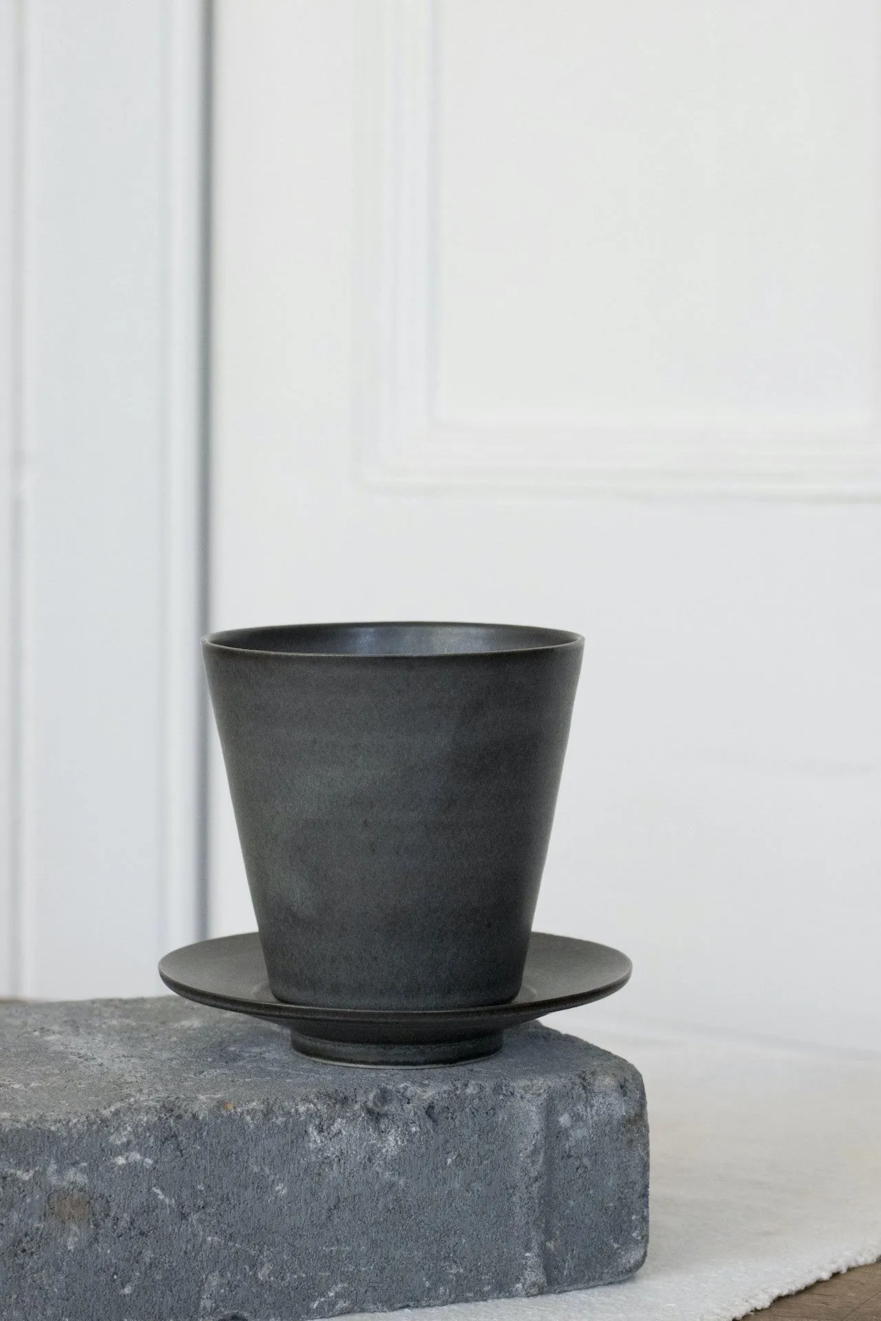 Flat White Cup & Saucer | Nightshade Blue | by Borja Moronta