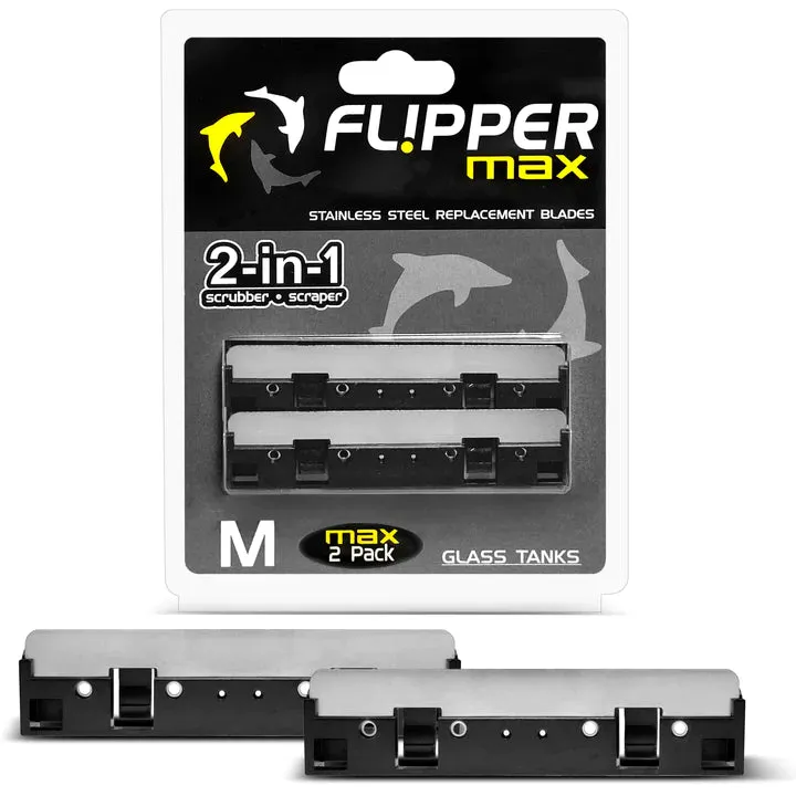 Flipper Cleaner Max Stainless Steel Replacement Blades - 2Pk