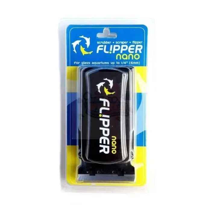 Flipper Nano 2-in-1 Aquarium Cleaner for Glass Tanks Up to 6mm - Effortless Scrubber & Scraper