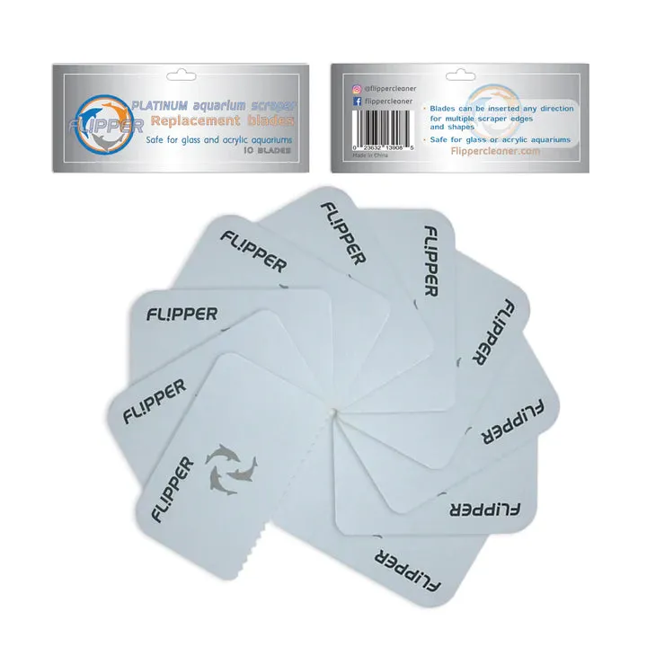 Flipper Platinum Algae Scraper Replacement Blades - 10PK