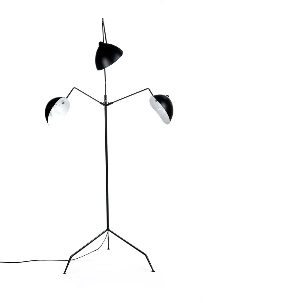 Fly Trap, Floor Lamp, 3 Heads - Inspired by Serge Mouille