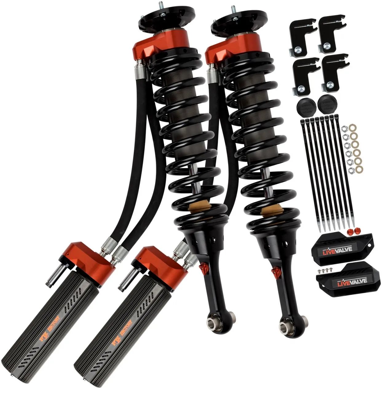 FOX Factory Race Coilovers Ford F150 Raptor (19-20) [7.9 in., 0-2 in. LIFT] Front 3.0 Live Valve Internal Bypass - 883-06-153