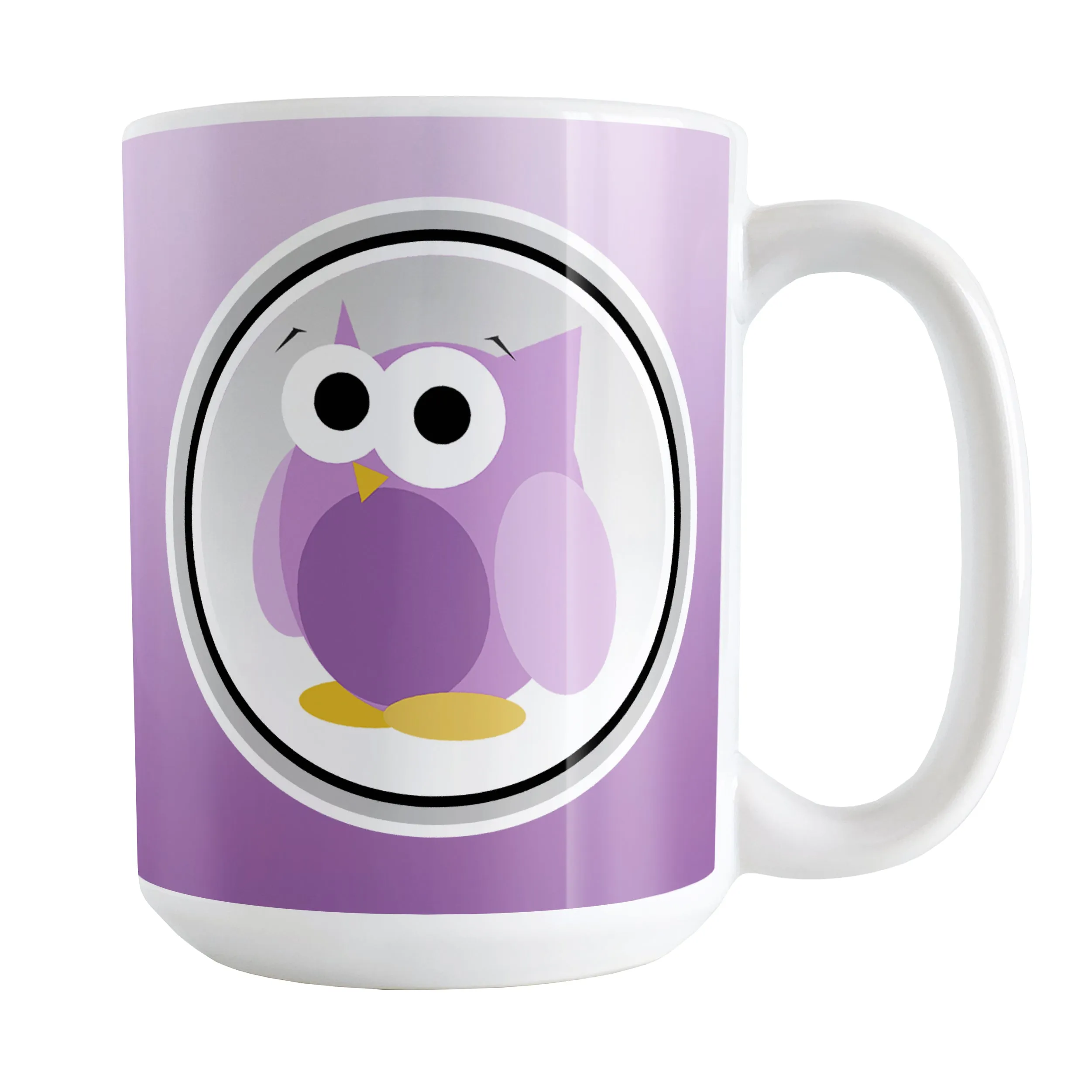 Funny Cute Purple Owl Mug