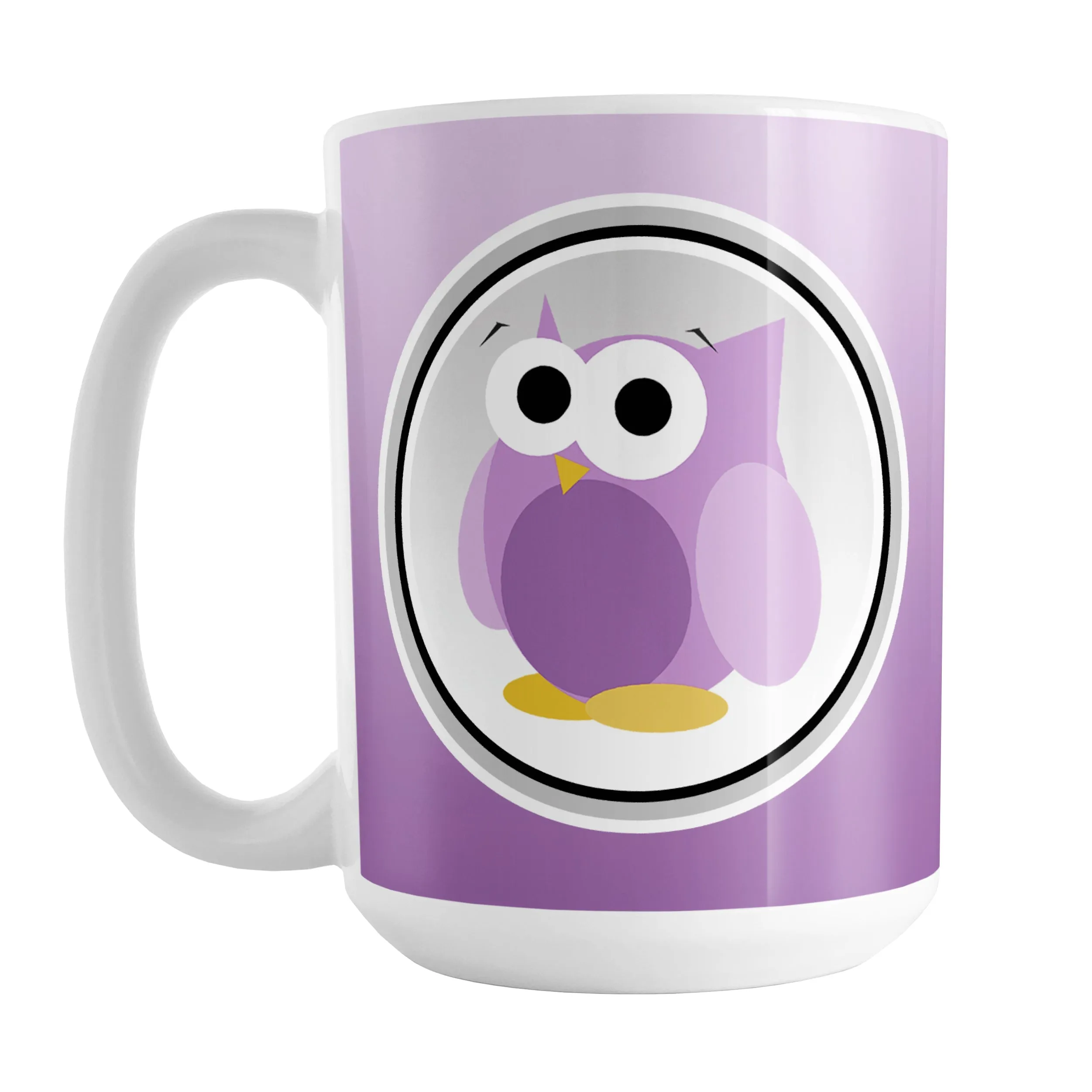 Funny Cute Purple Owl Mug