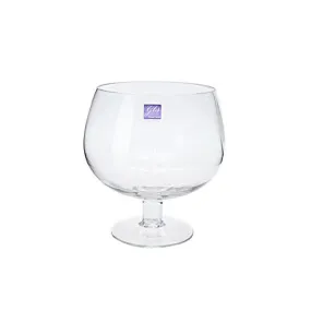 Glass Wine Glass Lamp with Stand - 20cm