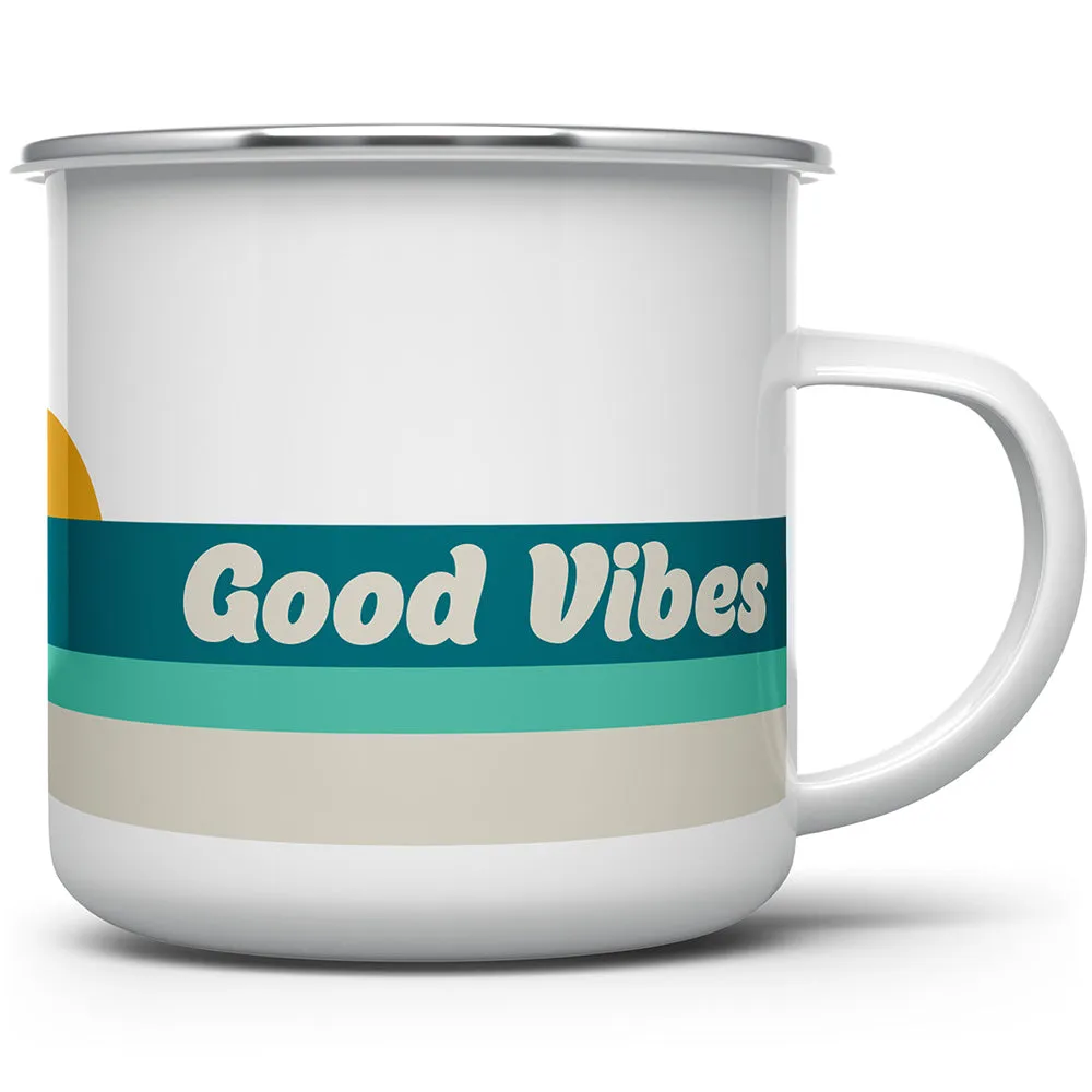 Good Vibes Retro Enamel Camp Mug