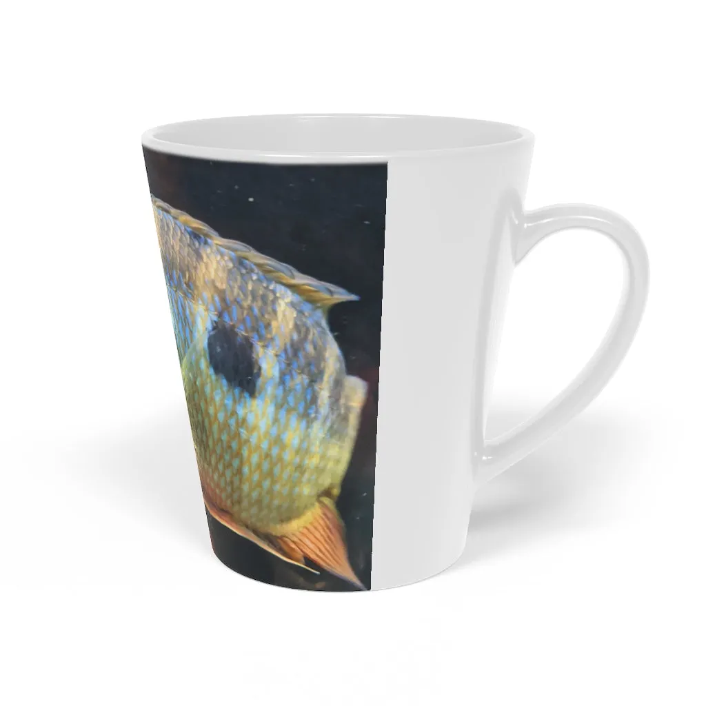 Grey Orange Fish Latte Mug, 12oz