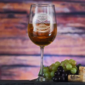 Groomsman Bowtie Wine Glass