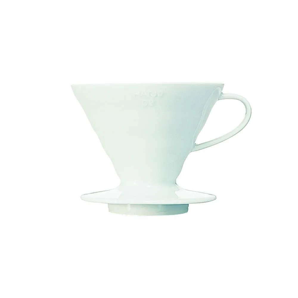 Hario V60 Ceramic Coffee Dripper White (Size 02)