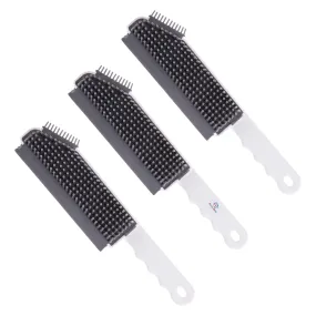 Heart Home Cleaning Brush | Plastic 3 In 1 Mesh Cleaning Brush | Scraper Brush | Washbasin Cleaning Brush | Knife Shape Wiper For Glass Cleaning | Pack of 3 | White