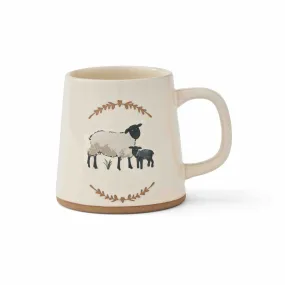 Highland Sheep Reverse Conical Mug - Cream