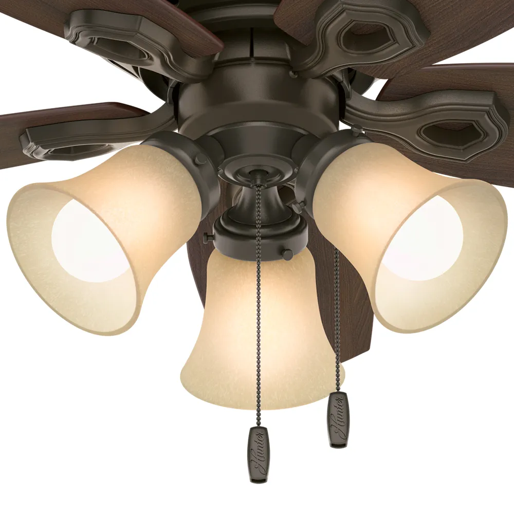 Hunter 42 inch Builder Low Profile Ceiling Fan with LED Light Kit and Pull Chain