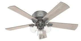 Hunter 52 inch Crestfield Low Profile Ceiling Fan with LED Light Kit and Pull Chain