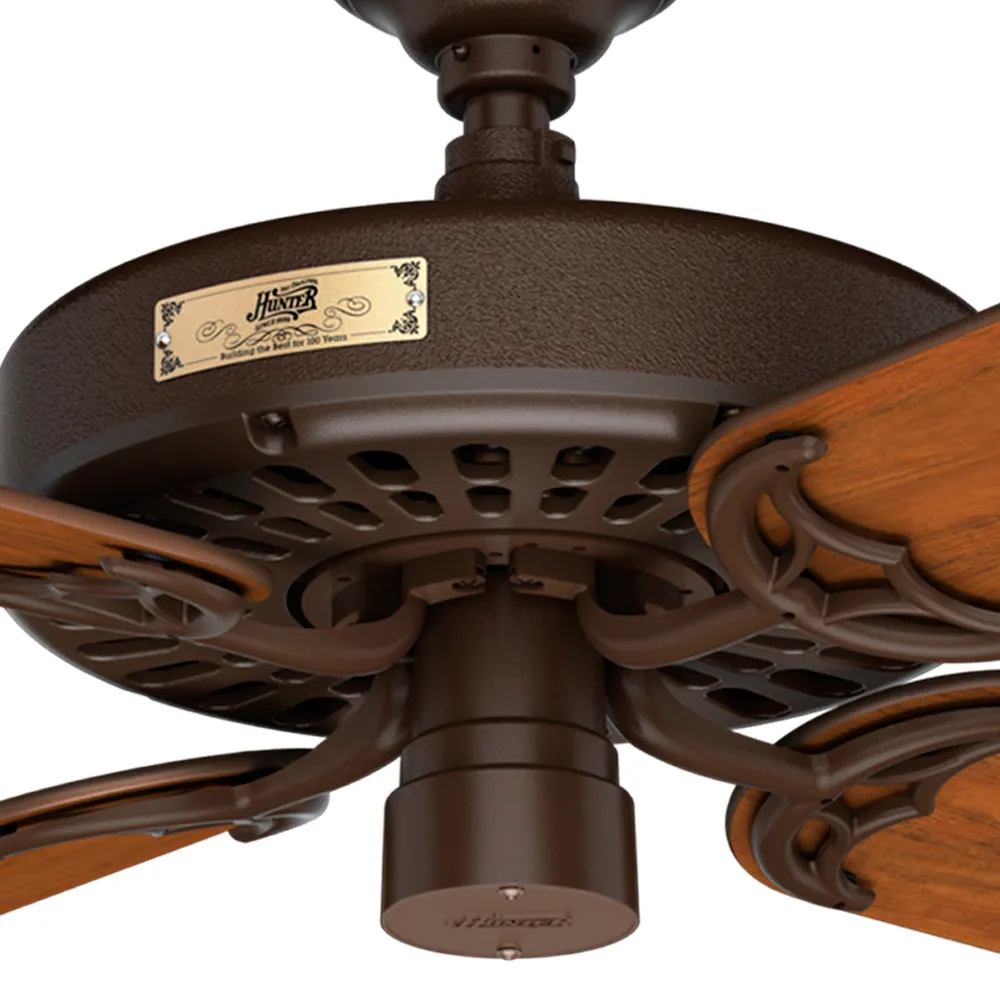 Hunter 52 inch Hunter Original Damp Rated Ceiling Fan and Pull Chain