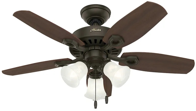 Hunter 52107 Ceiling Fan, 5-Blade, Brazilian Cherry/Harvest Mahogany Blade, 42 in Sweep, Fiberboard Blade, 3-Speed :EA: QUANTITY: 1