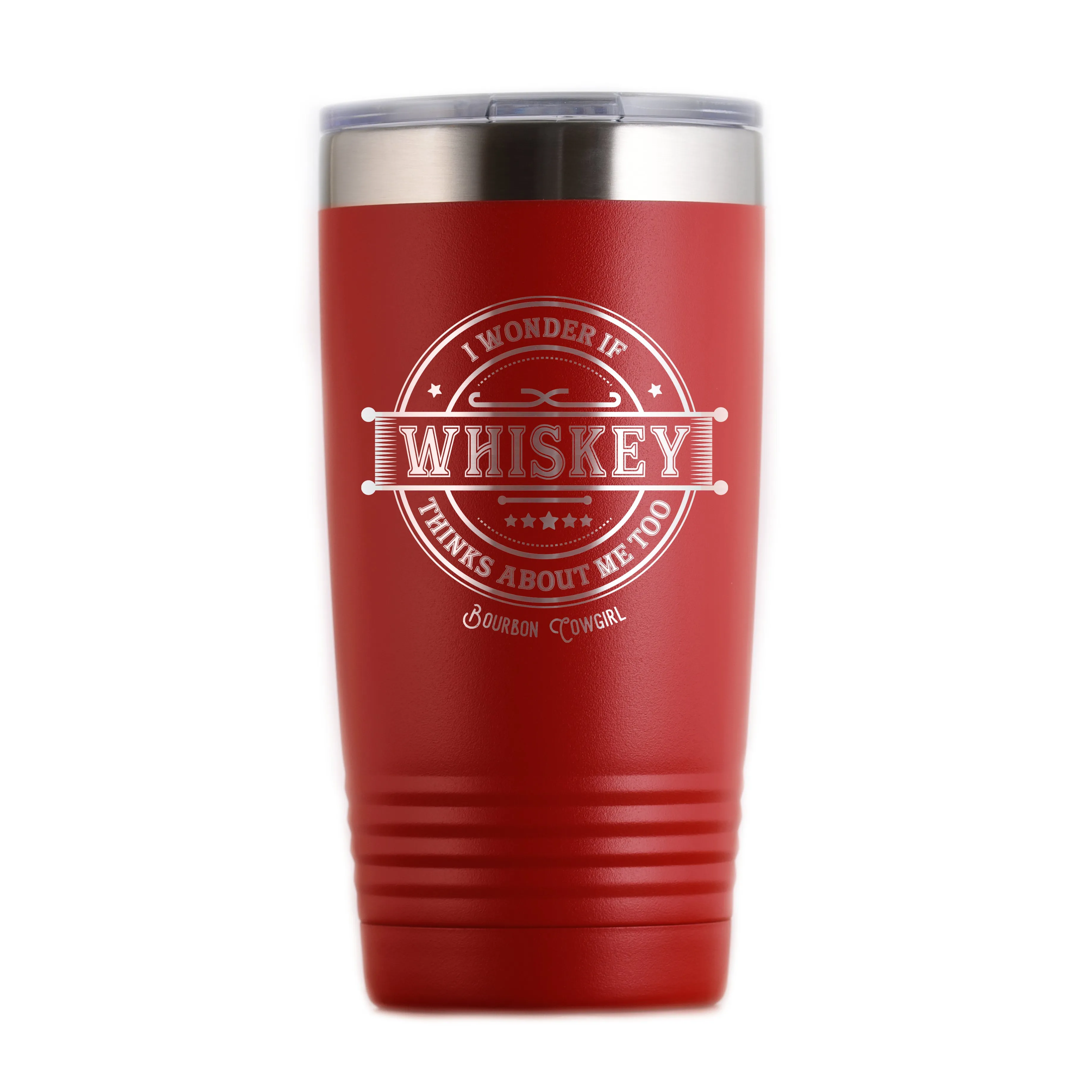 I Wonder if Whiskey Thinks About Me Too Travel Tumbler