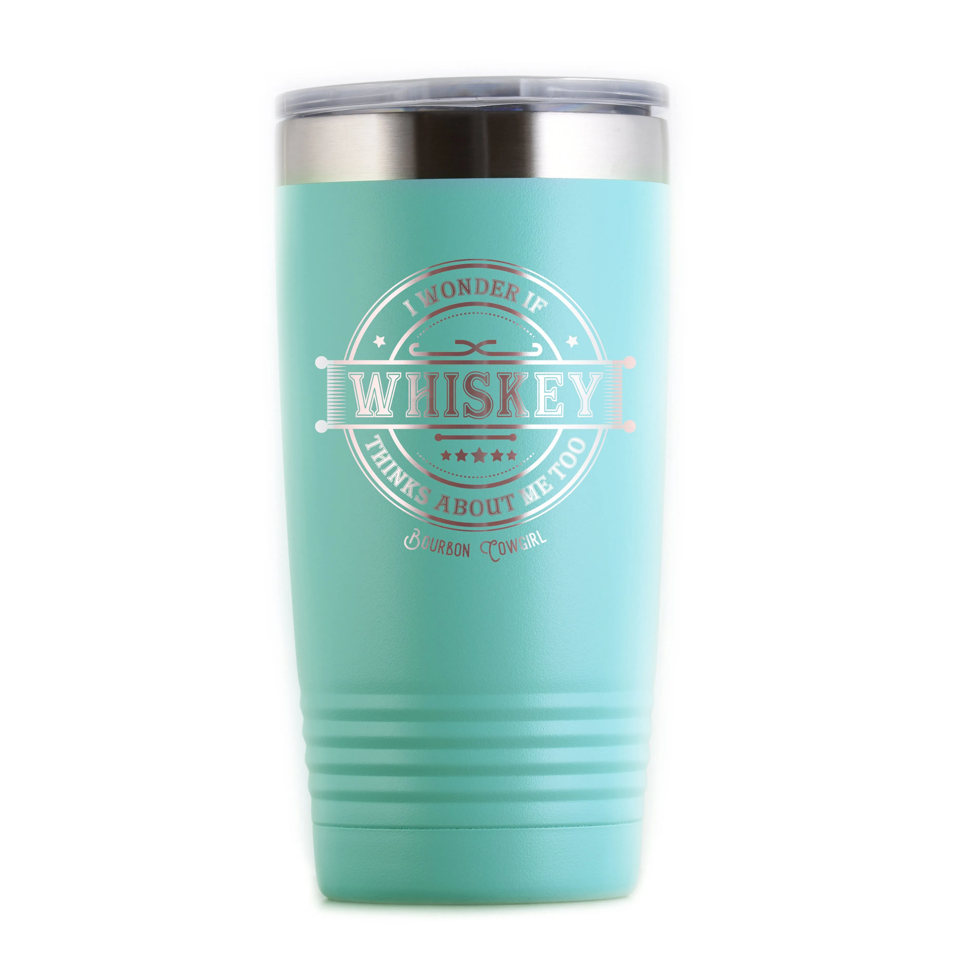 I Wonder if Whiskey Thinks About Me Too Travel Tumbler