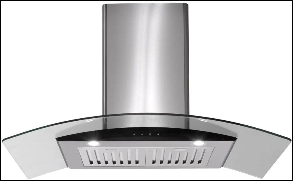 IAG I-RGT9 90cm Curved Glass Canopy Rangehood