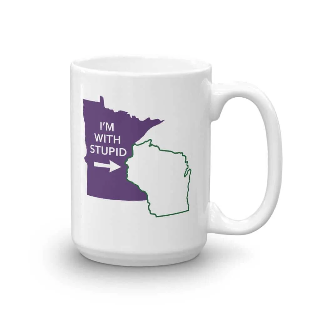 I'm With Stupid - Minnesota Vikings Fan Coffee Mug