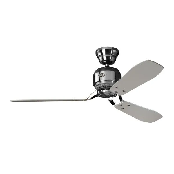 Industrie II Ceiling Fan by Hunter – Brushed Chrome 52″