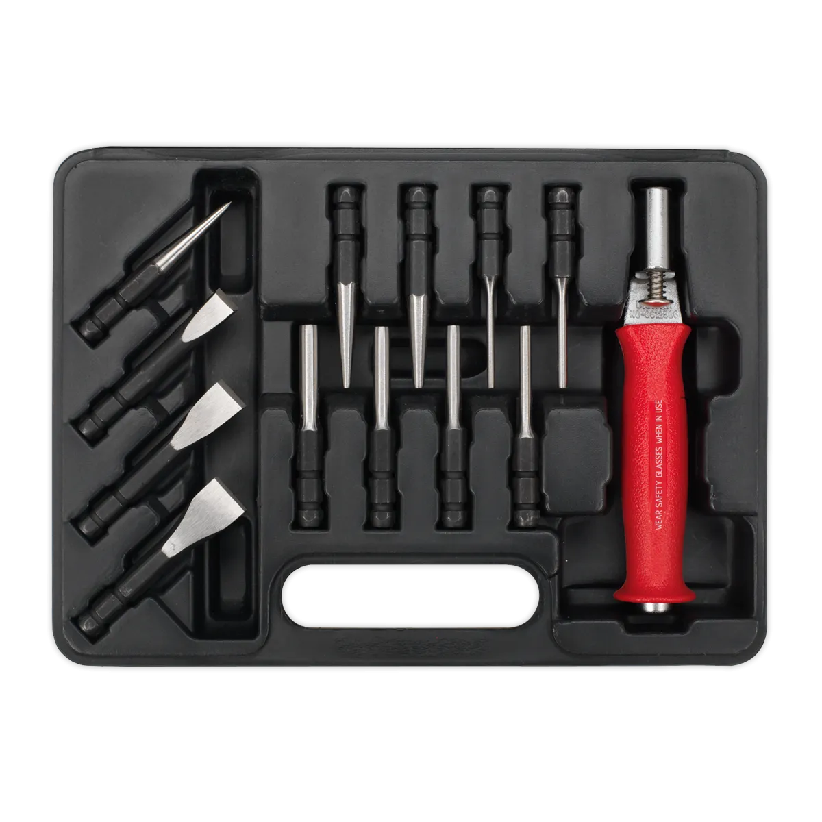 Interchangeable Punch & Chisel Set 13pc